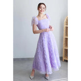 Elegant & Luxurious A-Line Applique Square Evening Party Prom Dress