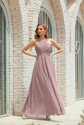 Halter Bridesmaid Dresses Formal Cocktail Prom Gown 28015-numbersea