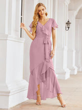 Numbersea Ruffled Bridesmaid Dresses Mermaid Formal Violin Evening Party Prom Gowns 28042-numbersea