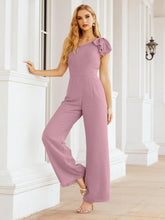 Numbersea Womens One Shoulder Chiffon Long Jumpsuit Formal Evening Dress Bridesmaid Dresses Pants