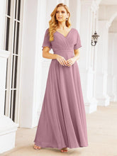Numbersea Formal Prom Gowns for Mother of The Bride Short Sleeves Bridesmaid Dress 28049-numbersea