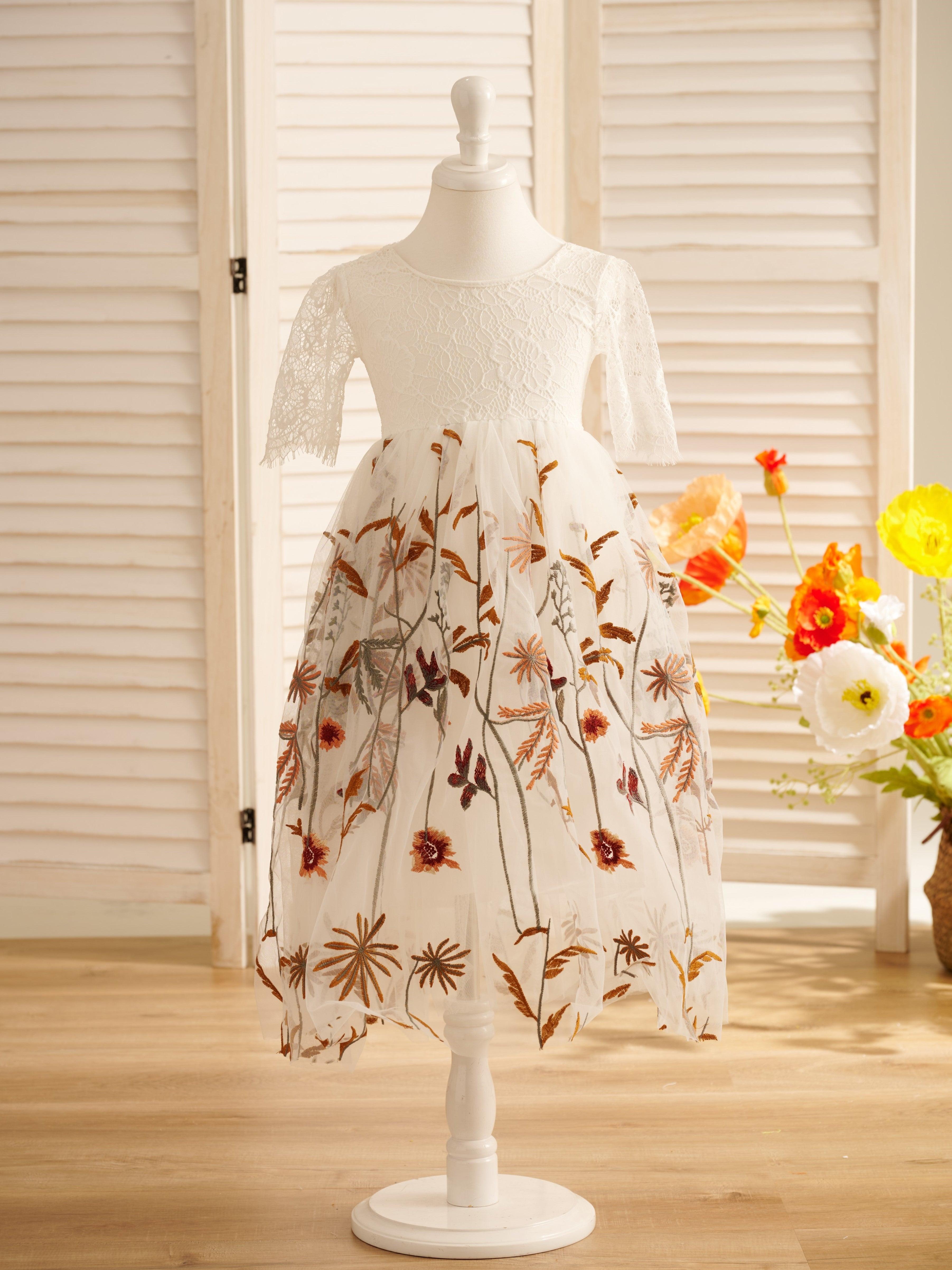 bohemian flower girl dresses NumberSea-Tulle A-Line Full-Length Boho Dress Dusty Rose Gemy Maalouf Asymmetrical Draped Color:Same As Pic red bottom