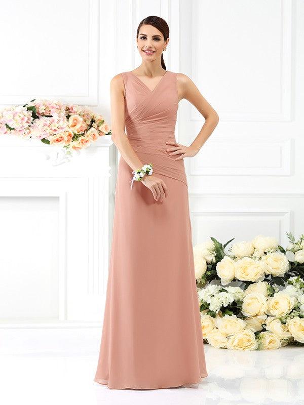 sheath column bridesmaid dress Sheath/Column One-Shoulder Bridesmaid Dresses Silk Satin Sleeveless Ruched Floor-Length, Sage