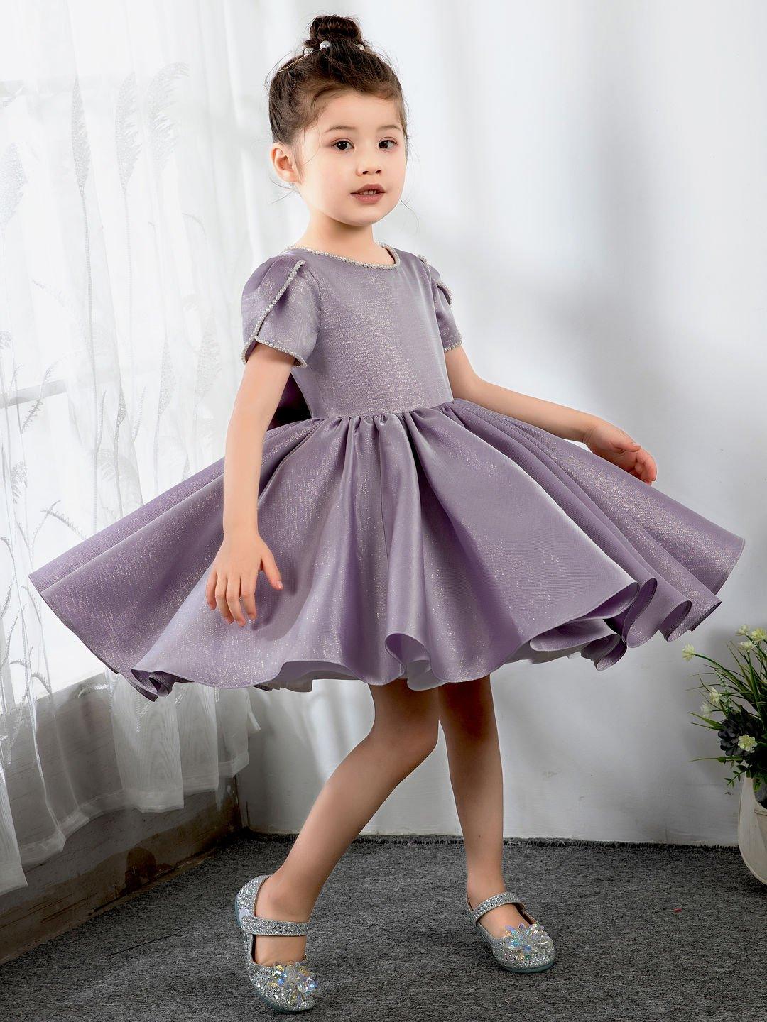 cute dresses for short girls Amazon.com: JOFOW Kid Girls Summer Fashion Plaid Flower Print Square Neck Lantern Sleeve Dress Cute (Light Blue-C, 7-8 Years): Clothing, Shoes & Jewelry