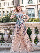 Numbersea A-line Vestidos de noche formales de moda Hombros descubiertos Sin mangas Largo hasta el suelo