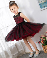 NumberSea - Fashion Burgundy Sleeveless Girls Princess Dresses Children's Occasion Wear Party Dresses Birthday Dresses