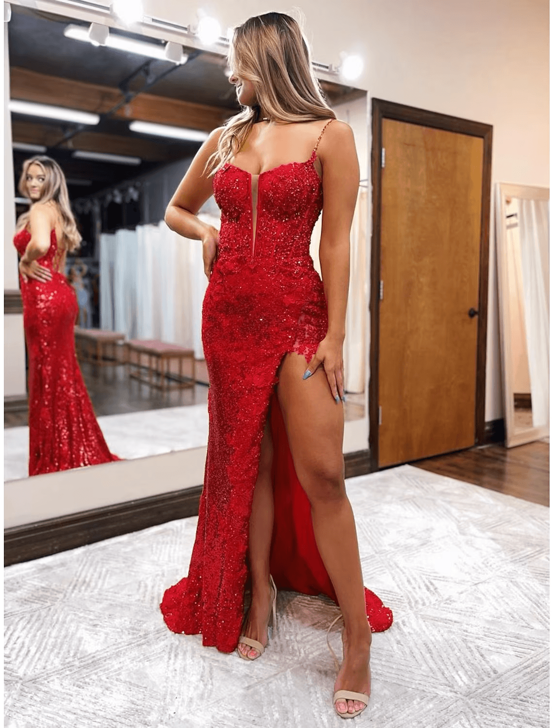slim fit dress slacks Silk Like Satin Trumpet/Mermaid Sweep Train With Ruffles Yellow Prom D –  Shiny Party main image 0