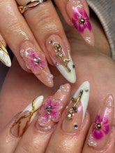 Garden of Gold Handmade gel false nails press on nails