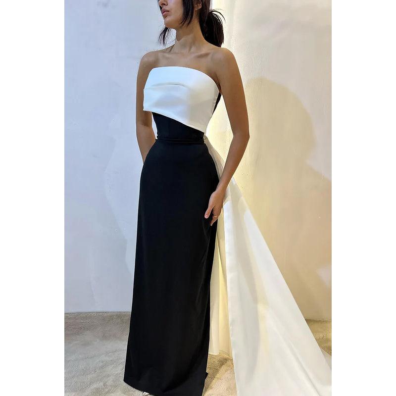Formal Elegant Black And White Dress Strapless Maxi Dress Strapless Black And White Evening Dress Black And White Dress, Timeless And , Formal Elegant Black And White Dress Strapless Maxi Dress Strapless Black And White Evening Dress Black And White Dress, Timeless And ,