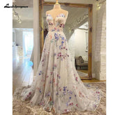 NumberSea Print Flower A-Line Lace Applique Wedding Dress For Women Sleevless Sweetheart Bridal Gown for Bridal Vestido