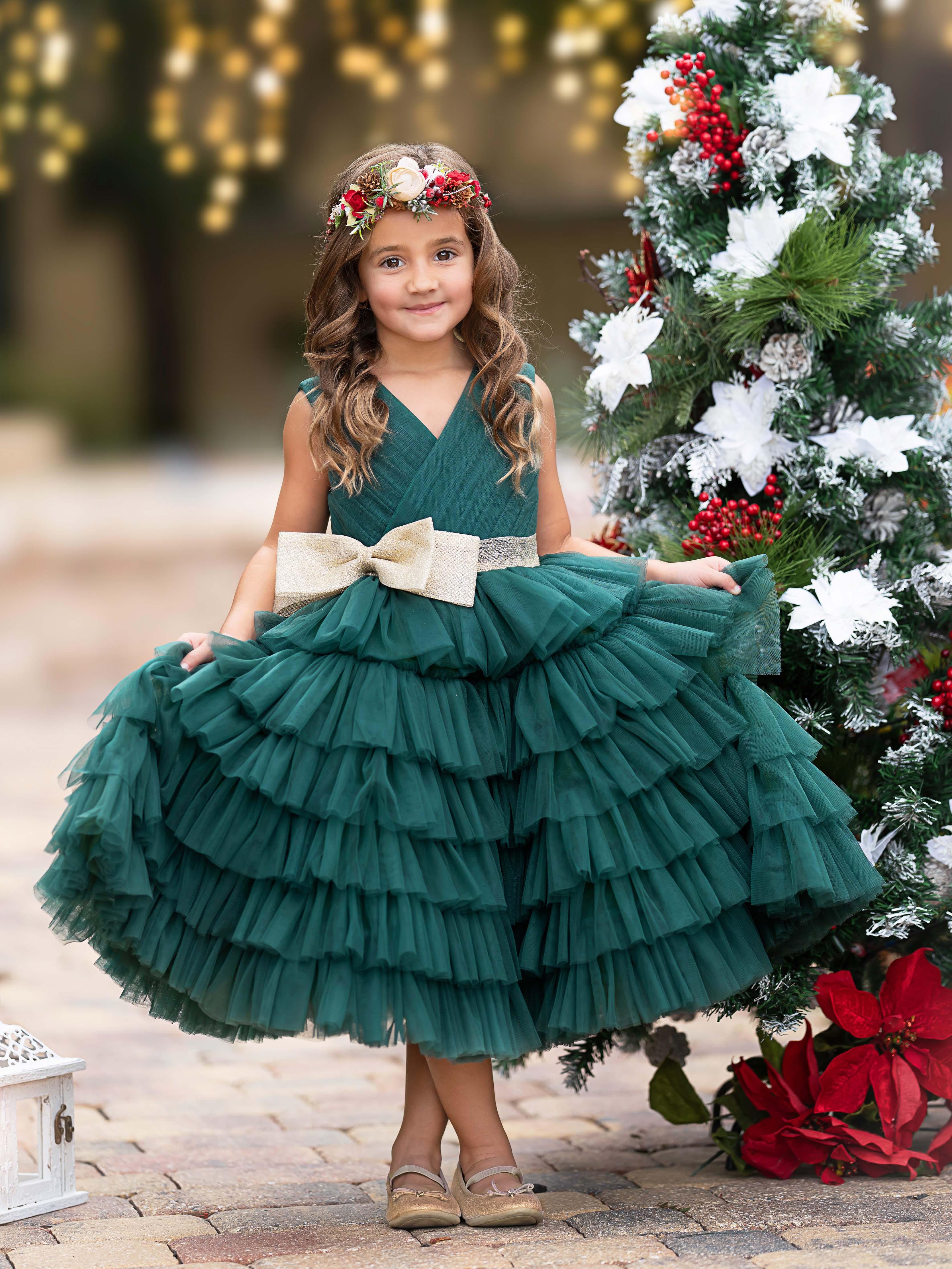 dark green ruffle dress Dark Green Off Shoulder Ruffled Organza Formal Ballgown