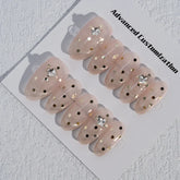 Drill Decorative Design Water Drop Almonds Hepburn French Handmade Press on Nails