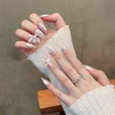 Reusable Cat Eye Gel Stick on Nails Butterfly Hand Pressing Press on Nails