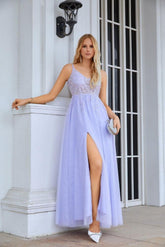 Ladies V Neck Chiffon Lace Spaghetti Strap Bridesmaid Dress Wedding Party Beach Evening Dress 28090 - numbersea