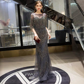 Mermaid Evening Dress 2023 New Winter High end Light Luxury Small Crowd Banquet Elegance Host Luxury Dresses - numbersea