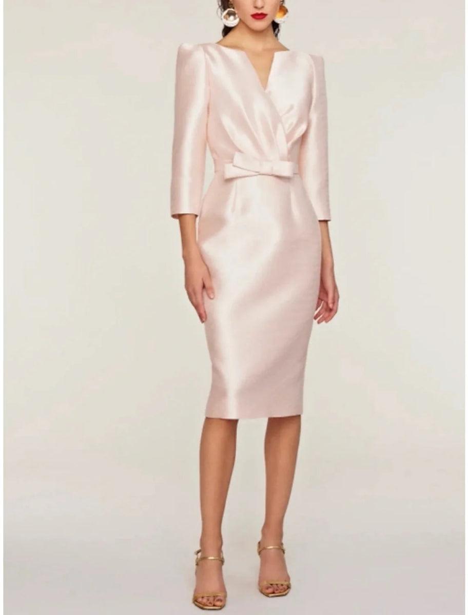 knee length petite mother of the bride dresses A-Line Mother of the Bride Dress Wedding Guest Elegant Petite Jewel Ne NumberSea