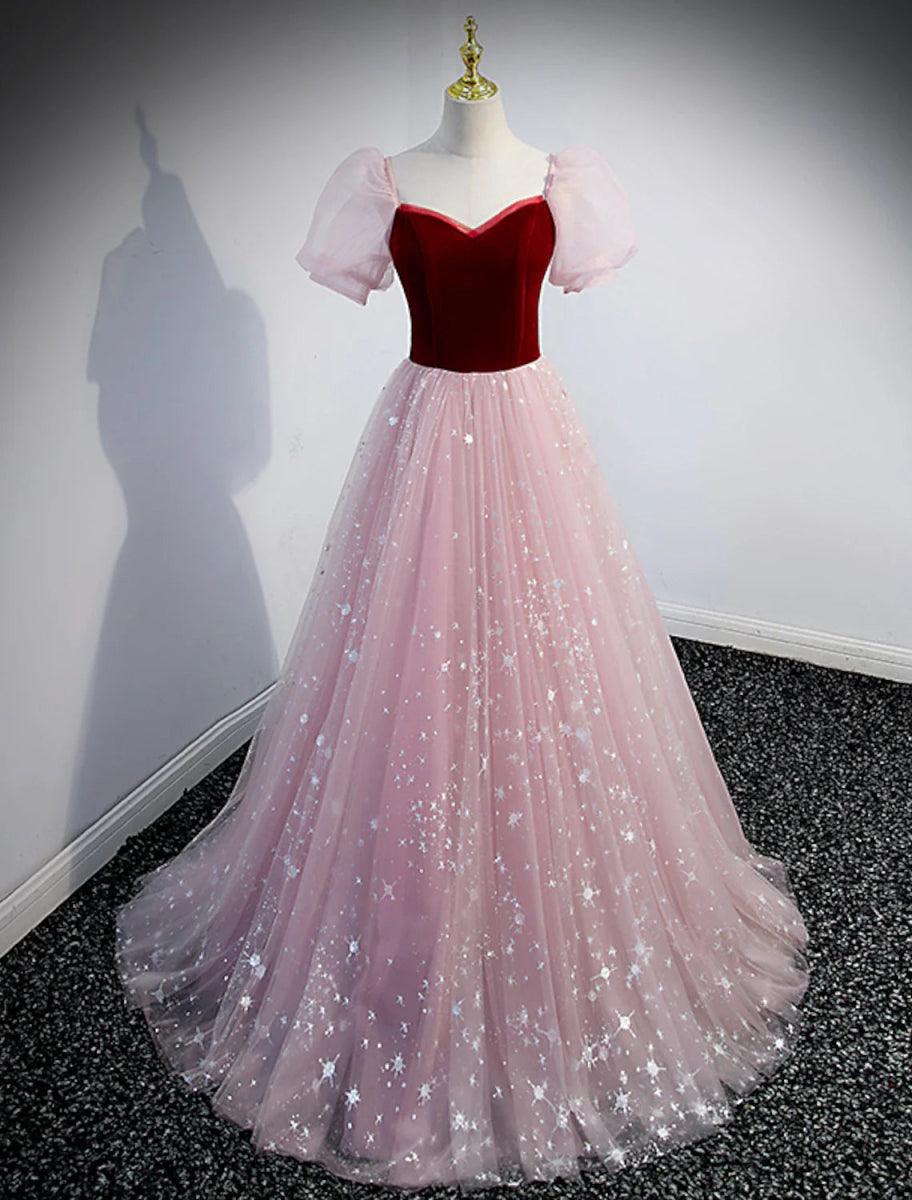 A-Line Prom Dresses Princess Dress Prom Valentine's Day Floor Length S