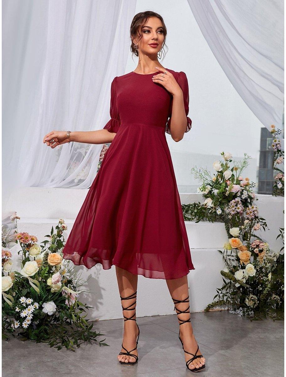 A-Line Wedding Guest Dresses Elegant Dress Holiday Graduation Tea Leng NumberSea A-Line Wedding Guest Dresses Elegant Dress Holiday Graduation Tea Leng NumberSea