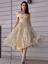 NumberSea - A - Line/Princess Ruched Off - the - Shoulder Sleeveless Tea - Length Homecoming Dresses