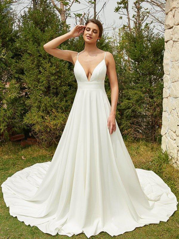 cathedral train wedding dress NumberSea-A-Line/Princess Stretch Crepe Lace V-neck Sleeveless Dresses Size:17.0 Women's A-Line Work Dresses Online July 2 2026 Discover the NYLA wedding