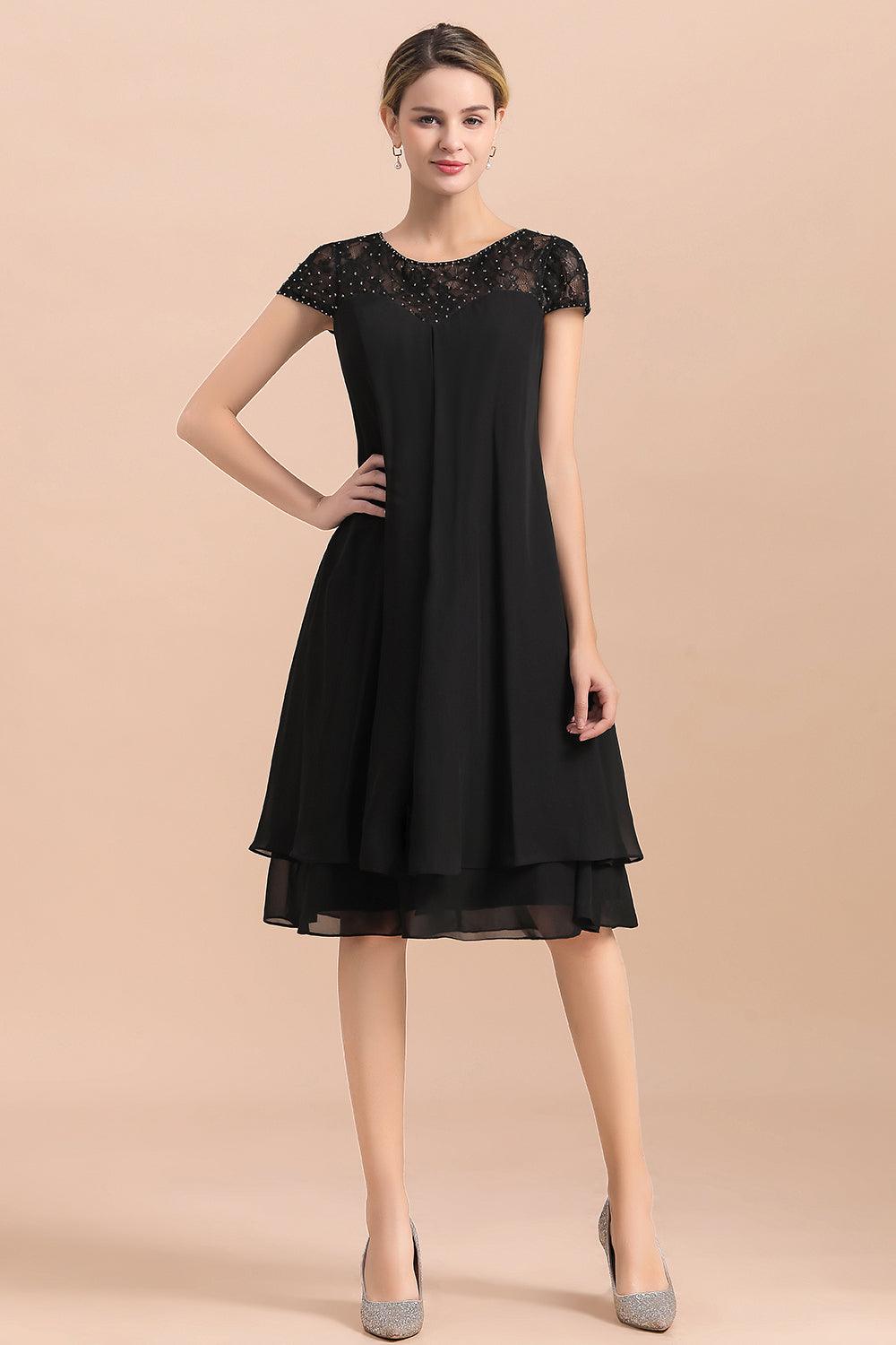 classy short mother of the bride dresses Short Mother of the Bride Chiffon Dress