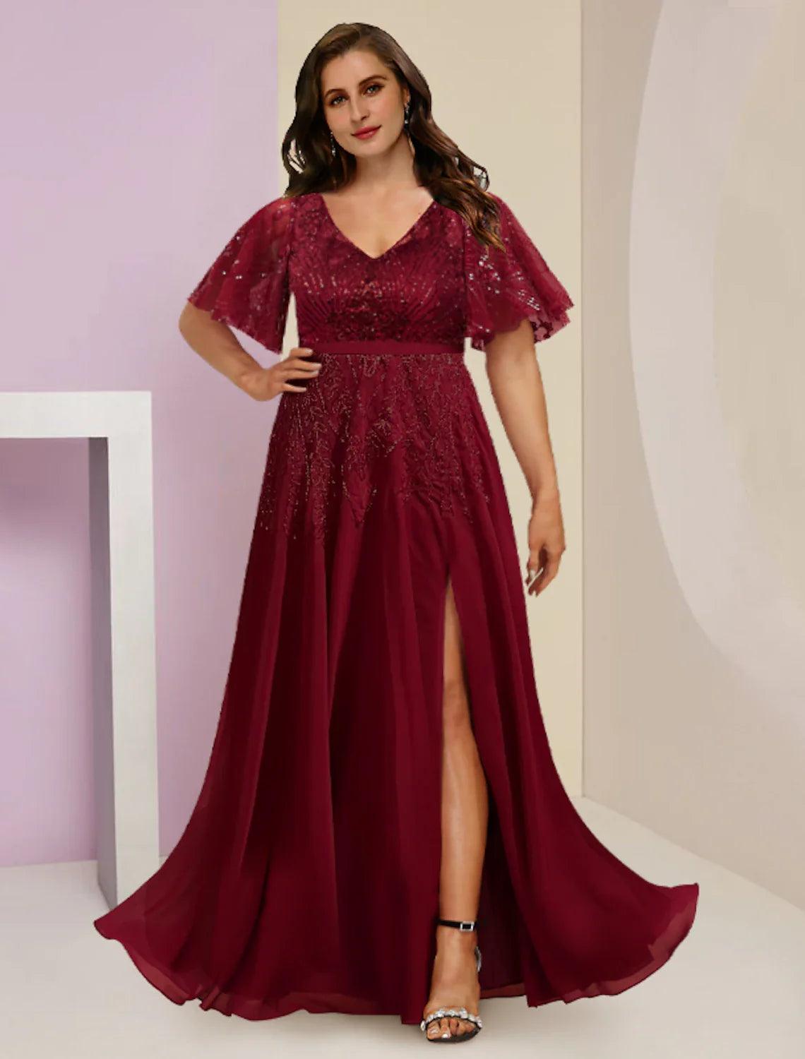 Mother of the Bride Dresses Plus Size Curve Hide Belly Wedding Guest E