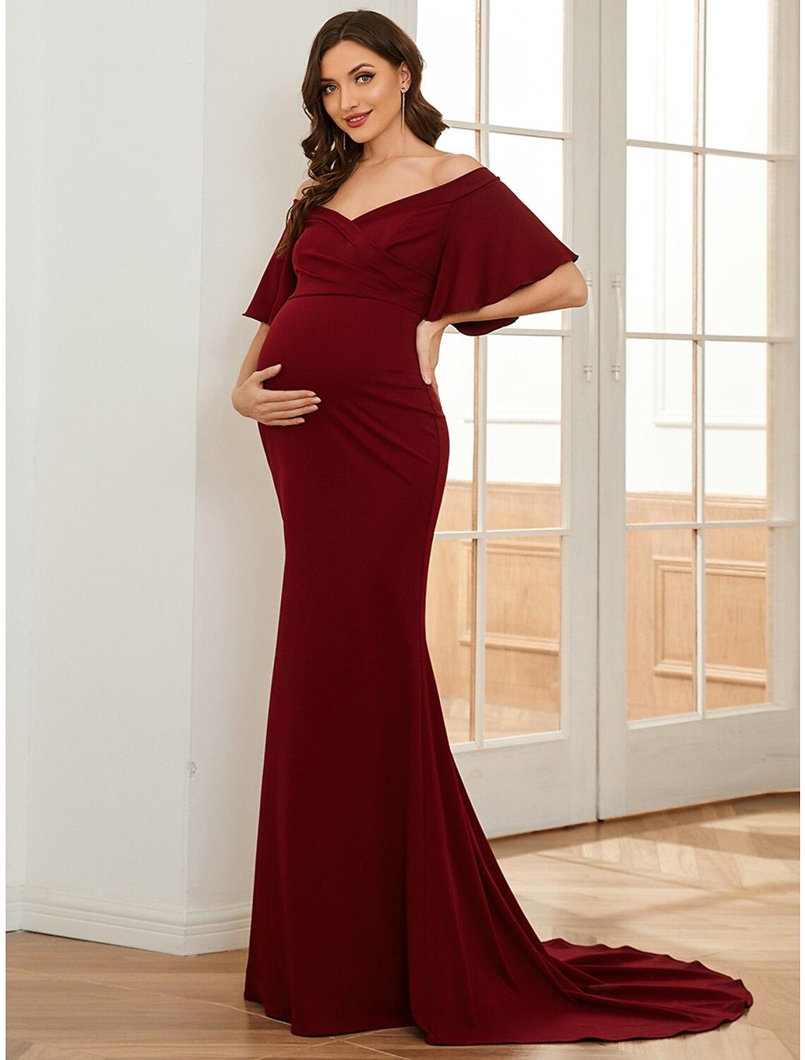 Mermaid / Trumpet Maternity Dresses Maternity Dress Formal Wedding Par