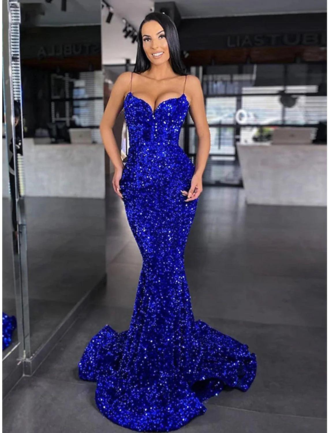 Mermaid / Trumpet Prom Dresses Maxi Dress Masquerade Prom Sweep / Brus – NumberSea