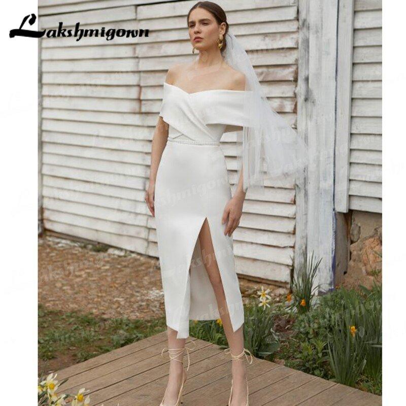short wedding dresses 2022 Raidy Silk Short Wedding Dress