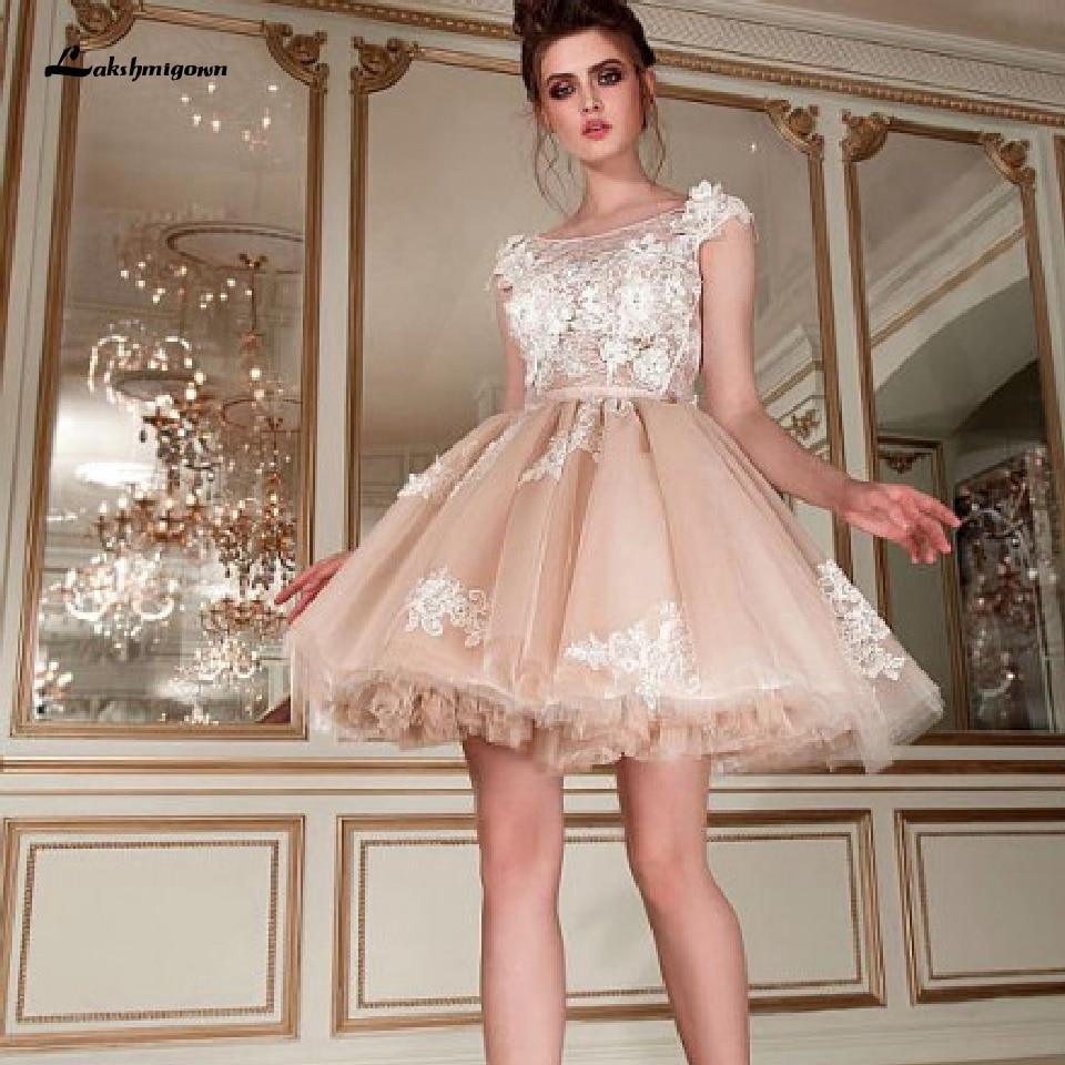 NumberSea-NumberSea Chic Champagne Short Wedding Dress Sexy Bridal Dress Ivory / 6 NumberSea-NumberSea Chic Champagne Short Wedding Dress Sexy Bridal Dress Ivory / 6