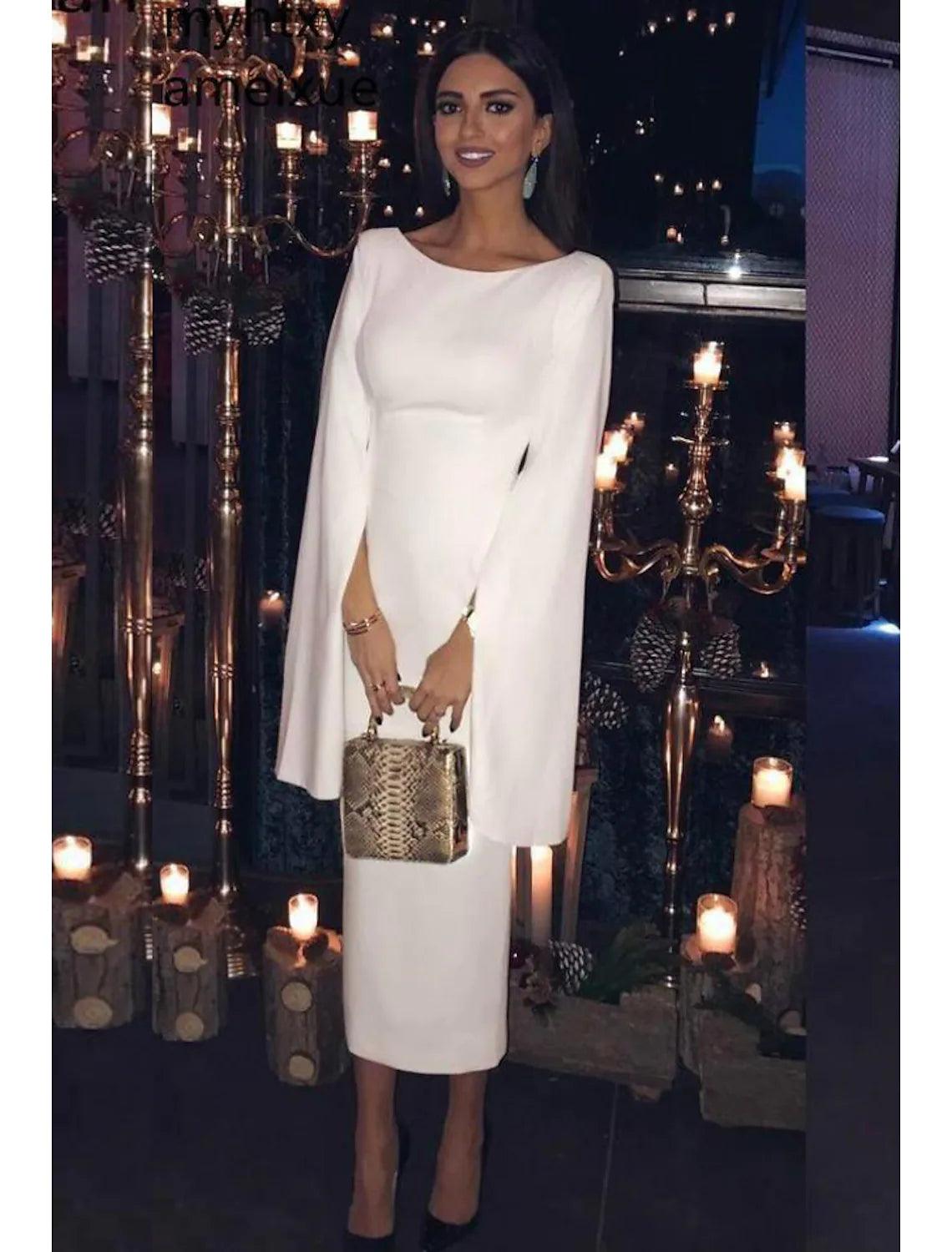 open lace back dress NumberSea-Sheath / Column Cocktail Dresses Party Dress Holiday Tea Length Long Sleeve Jewel Neck Jersey Backless with Sleek Pure Color US 26plus / UK