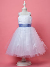 Princess Knee Length Tulle Sleeveless Straps Flower Girl Dresses