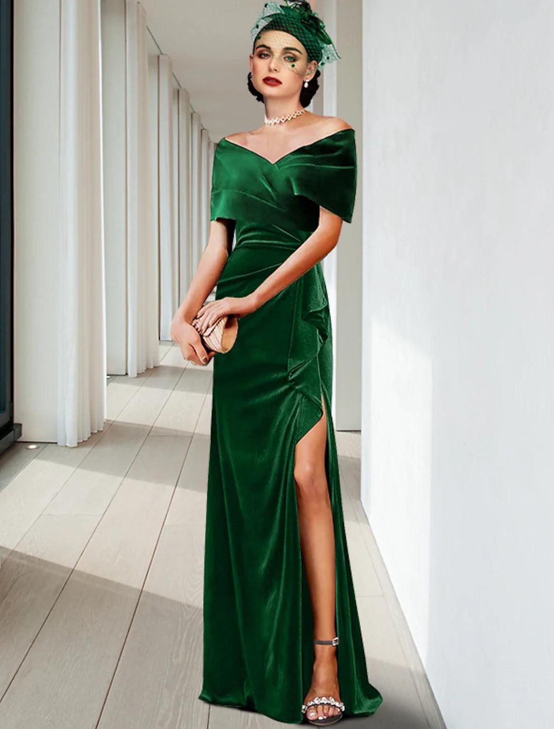 Sheath / Column Evening Gown Elegant Dress Wedding Guest Cocktail Part