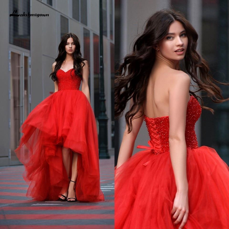 NumberSea-NumberSea Red Short Wedding Dresses for Bride Long Train