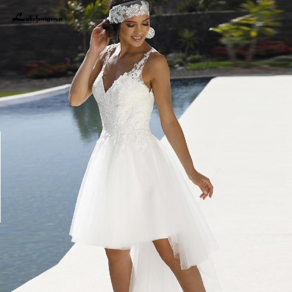 NumberSea-NumberSea Sexy Bohemian Short Wedding Dress Beach Summer
