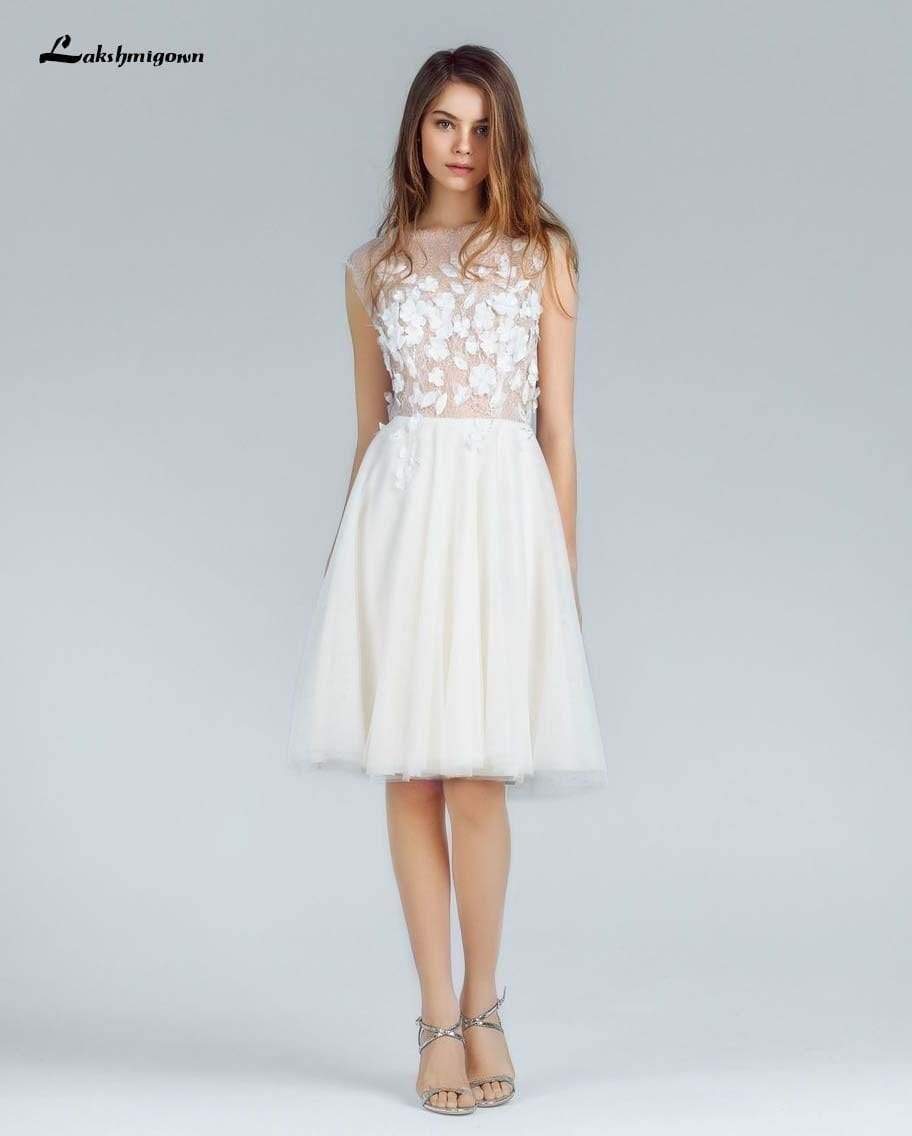 NumberSea-NumberSea Short Country Wedding Dresses Knee Length Lace NumberSea-NumberSea Short Country Wedding Dresses Knee Length Lace