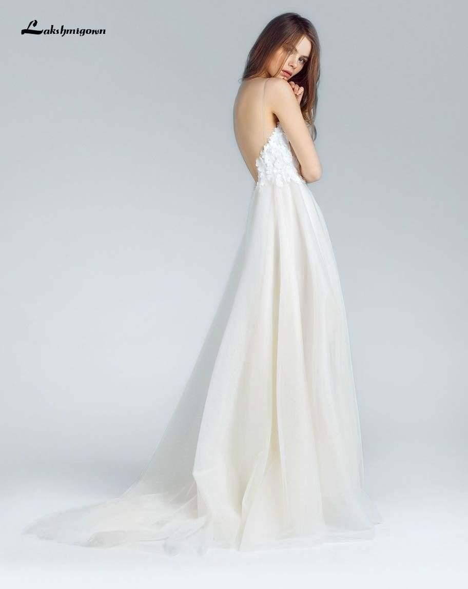 NumberSea-NumberSea Simple sexy Bohemian Wedding Dresses