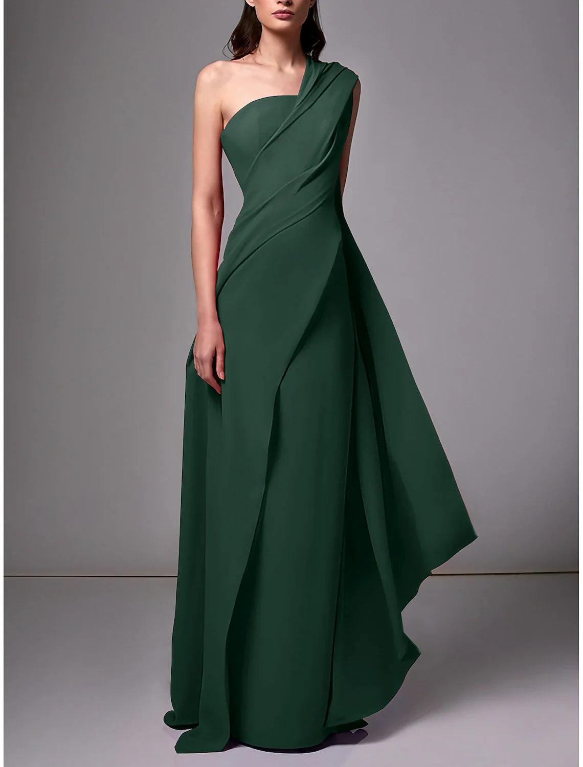 NumberSea-Gown Formal Wedding Guest Dress Elegant Formal Floor Length Sleeveless One Shoulder Stretch Chiffon with Ruched Evening Dress Dark Green NumberSea-Gown Formal Wedding Guest Dress Elegant Formal Floor Length Sleeveless One Shoulder Stretch Chiffon with Ruched Evening Dress Dark Green