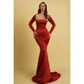 Vestido de fiesta de noche con cuentas cuadradas de sirena sexy y caliente con mangas largas