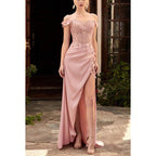 Sweetheart Spaghetti Straps Sequined Sheath Long Prom Evening Dress