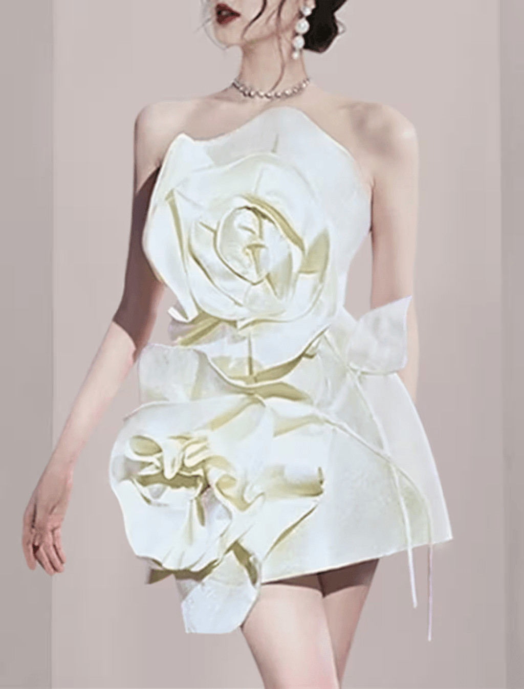 Etui-Linie Homecoming-Kleider Blumenkleid Partykleidung Kurz/Mini Ärmellos Trägerlos Satin mit Rüschen