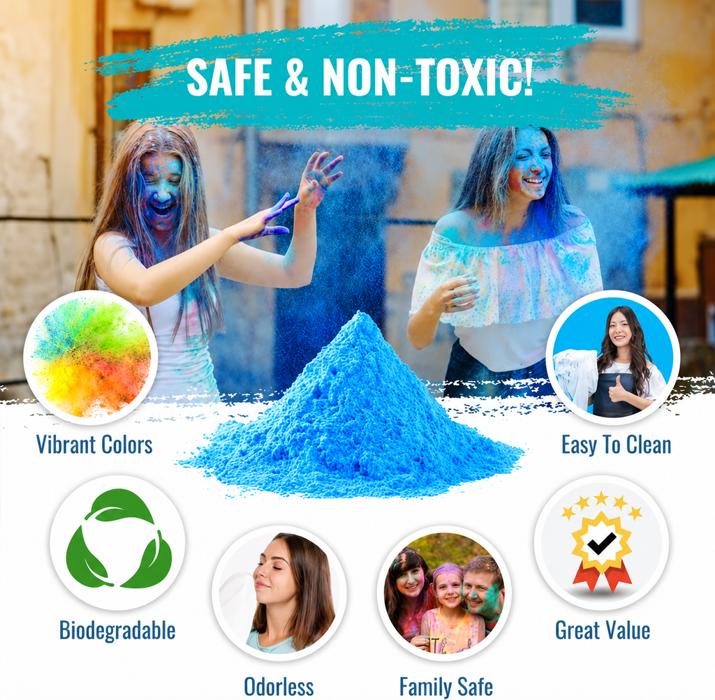 Bulk Color Powder 25lb Multi Mix Pack (5 Colors of Your Choice) - Color Fun Run, Holi, Gender Reveal & Events