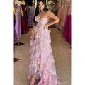 Glamouröses und dramatisches schulterfreies, ärmelloses Party-Ballkleid in A-Linie mit Applikationen