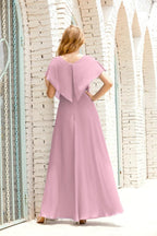 Numbersea Mother Of The Bride Dresses Plus Size V-Neck Floor Length Formal Prom Dress For Wedding