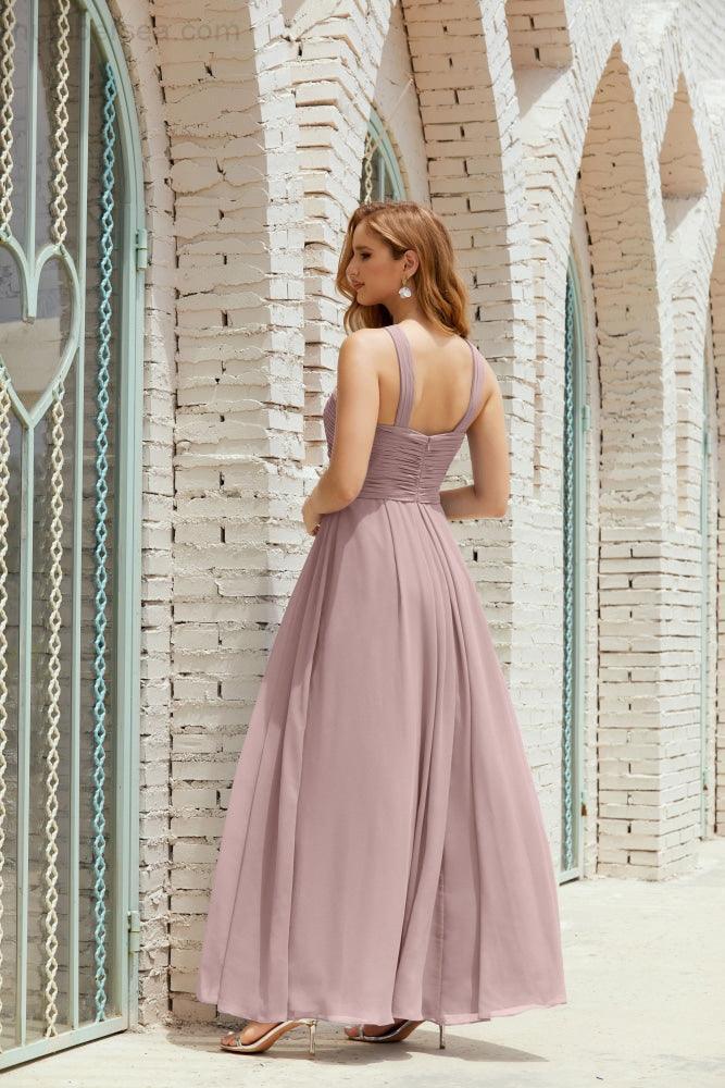 Halter Bridesmaid Dresses Formal Cocktail Prom Gown 28015-numbersea