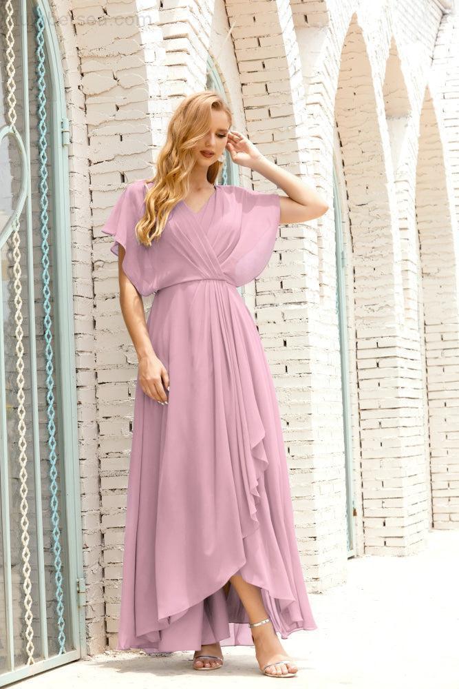 Numbersea Mother Of The Bride Dresses Plus Size V-Neck Floor Length Formal Prom Dress For Wedding
