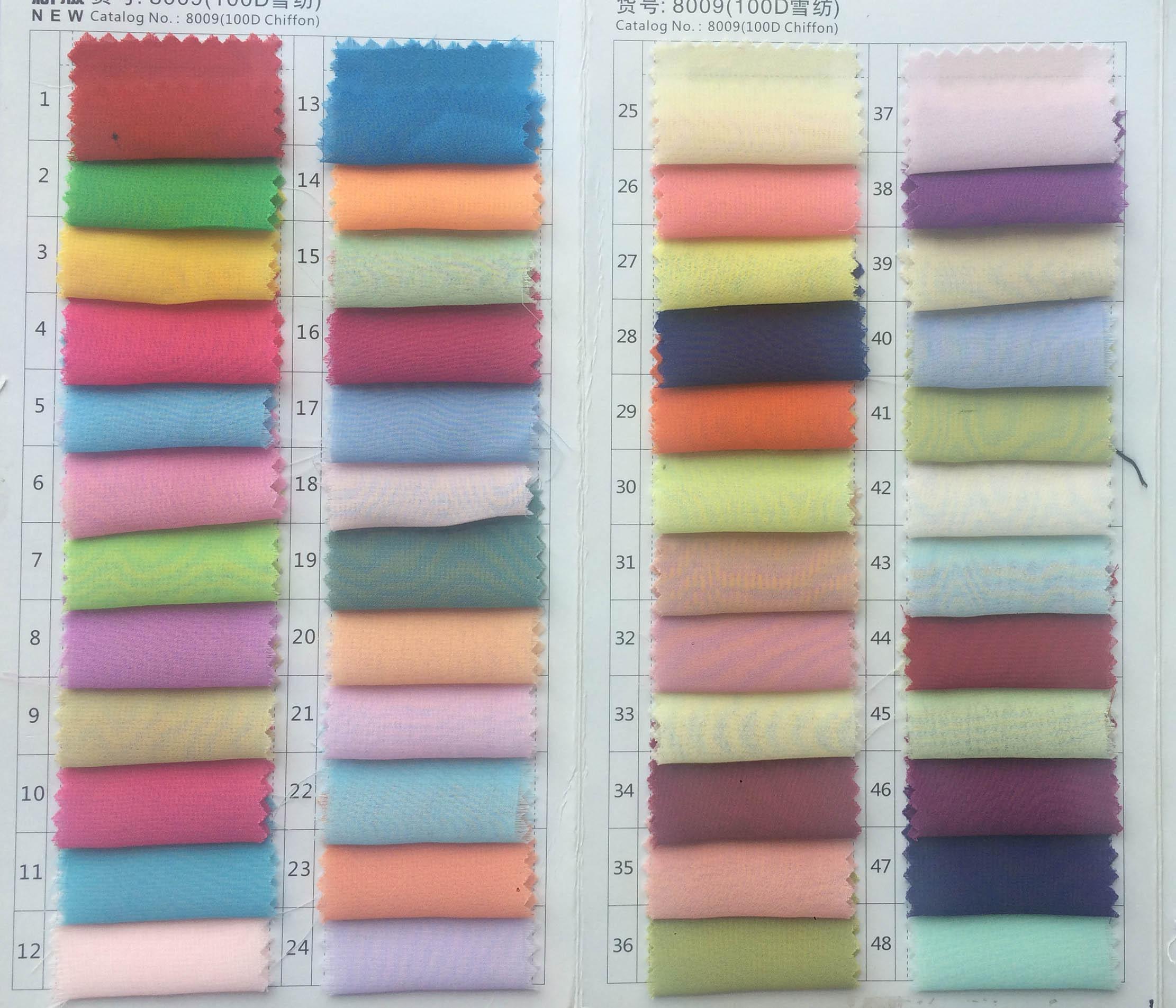 Farbmuster für Chiffon