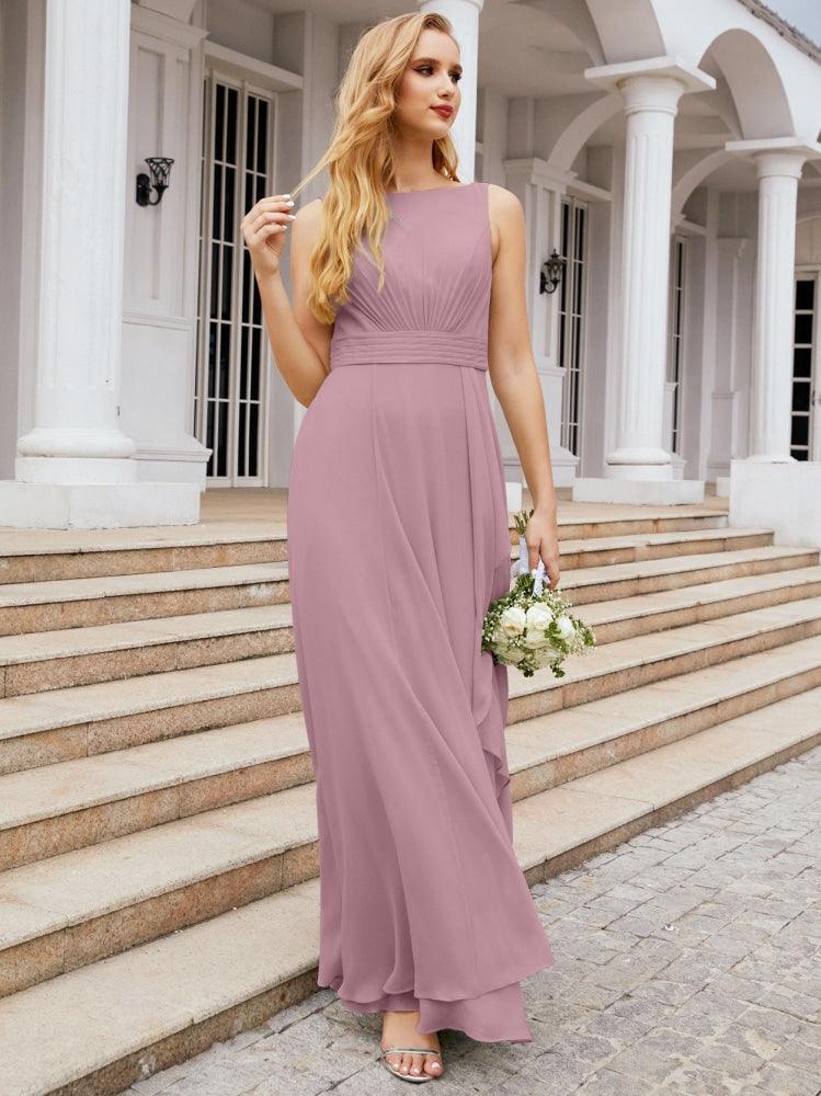 Numbersea Bridesmaid Dresses for Wedding Ruffles Long Formal Prom Gowns 28039-numbersea