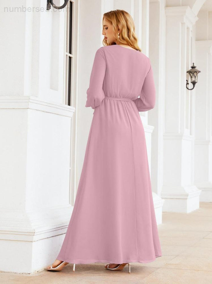 Numbersea V-Neck Bridesmaid Dresses Chiffon Short Knee Length Formal Prom Gowns for Women Party Homecoming  SEA28062