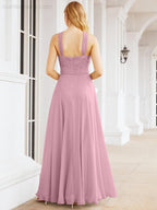 Numbersea Crisscross Halter Bridesmaid Dresses for Party Wedding Evening Prom Maxi Ball Gowns 28053-numbersea